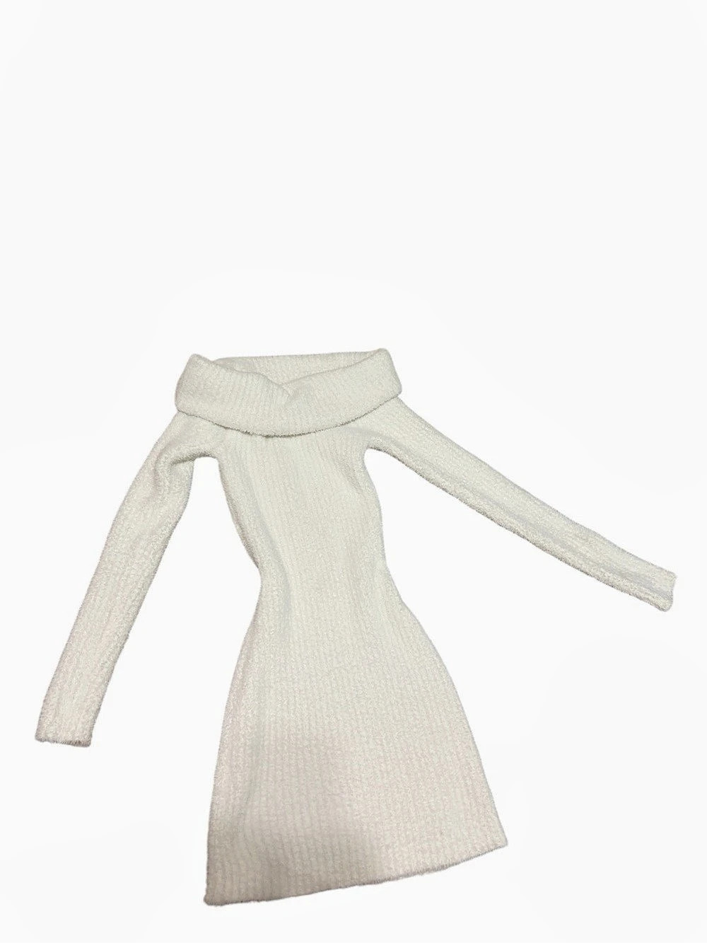 Wild Fable Soft & Cozy Off Or On Shoulder Mini Sweater Dress White Medium